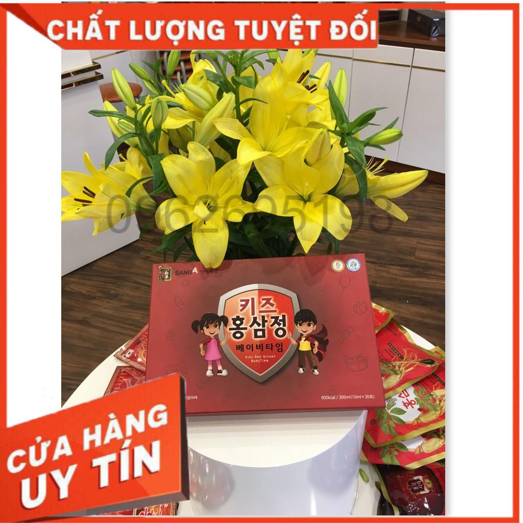 Nước Hồng Sâm Baby SANGA Hàn Quốc hộp màu đỏ 30 gói - 10ml