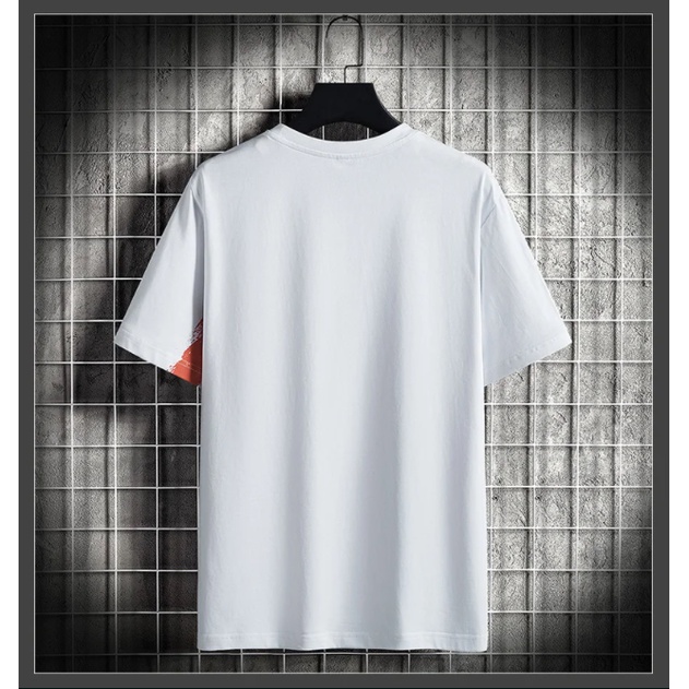 Áo Thun cotton Ngắn Tay Cổ Tròn Dáng Rộng In Họa Tiết Thời Trang Mùa Hè Hàng Mới Dành Cho Nam