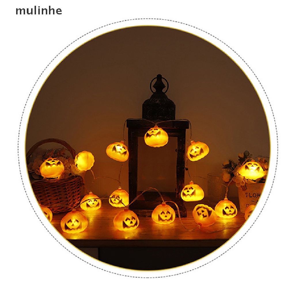 2m Dây Đèn LED 10 Bóng Hình Bí Ngô Trang Trí Halloween