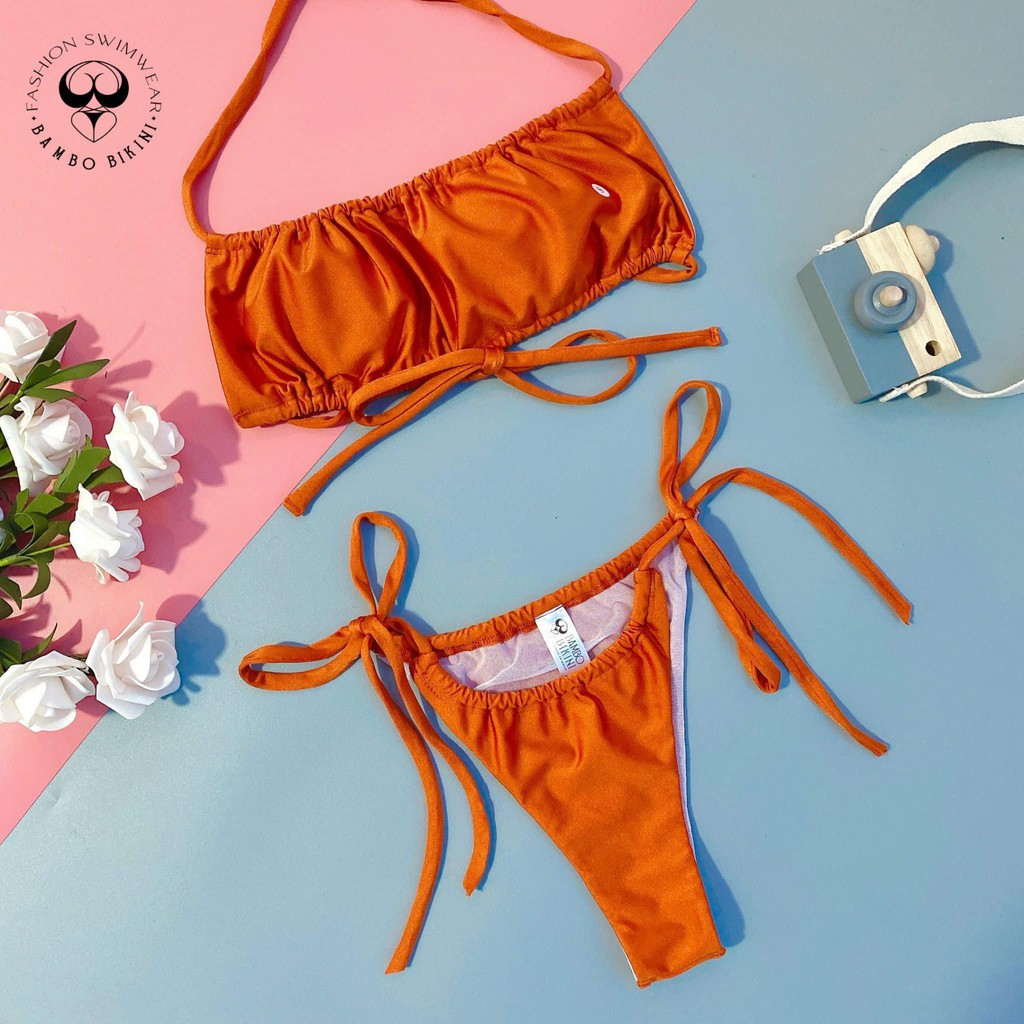BIKINI HAI MẢNH 2 DÂY NHÚN SEXY .(B0027)