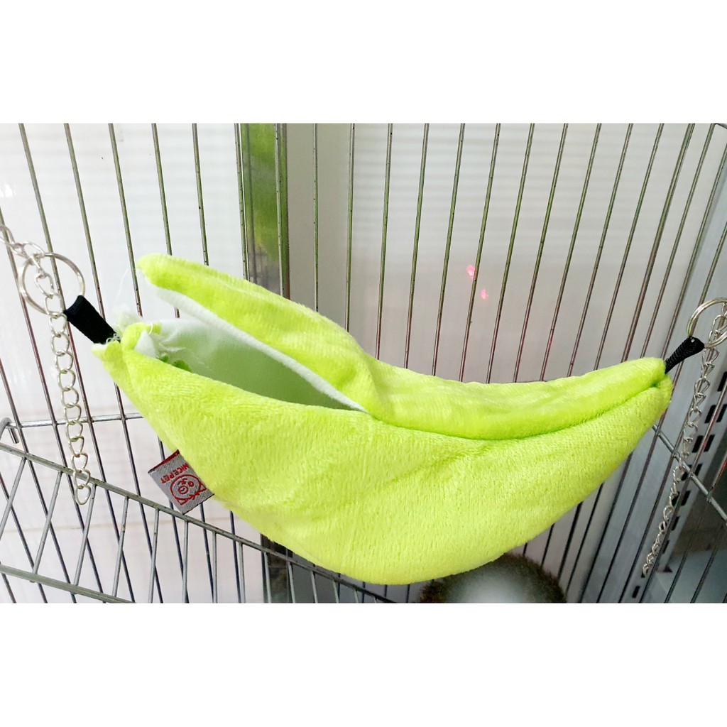 Nhà ngủ bông hình quả chuối cho Sóc Bông, Sóc Bay Úc, Sóc Đất, Sóc Chuột