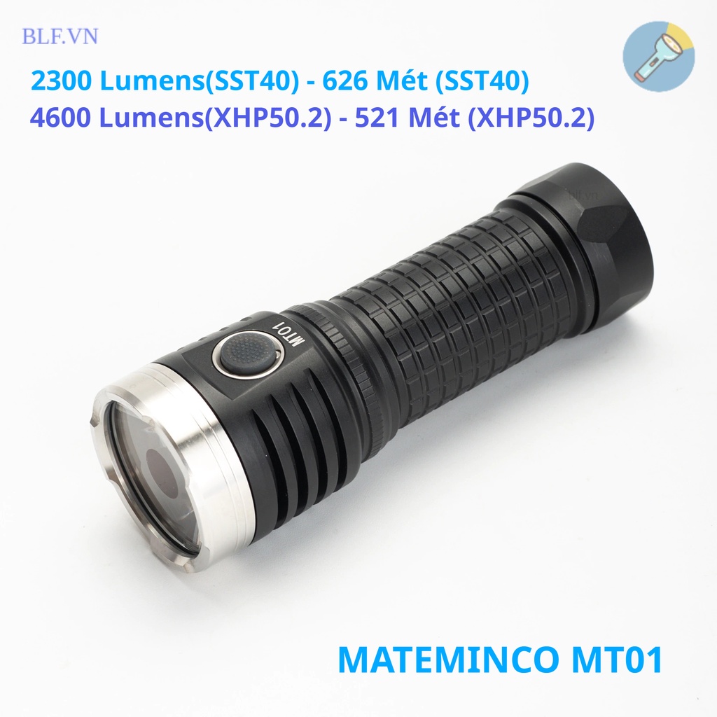 Đèn pin Mateminco MT01 SST40/XHP50.2 2300/4600lm SST40 Anduril UI Mini EDC Type C  (ASTROLUX EA01)