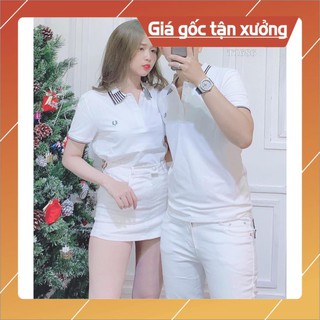 Áo thun nam áo tay ngắn cổ bẻ logo bông lúa