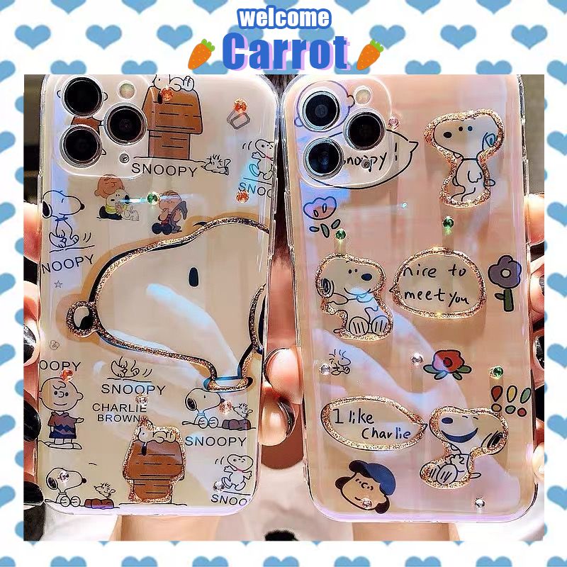 Ốp điện thoại họa tiết hoạt hình Snoopy dễ thương cho iPhone 7p/8p/x/xs/xs max/xr/11/12/13/promax