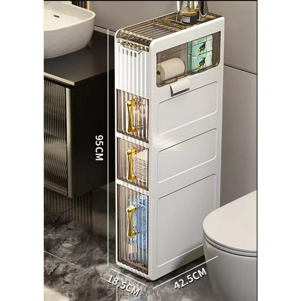Kệ tủ hẹp Đựng Đồ Dùng nhà tắm phòng ngủ 3 tầng 4 tầng