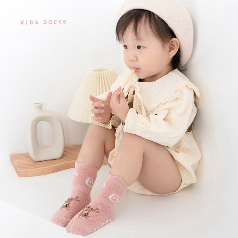 Vớ Cotton Mềm Chống Trượt Cho Bé 0-5 Tuổi