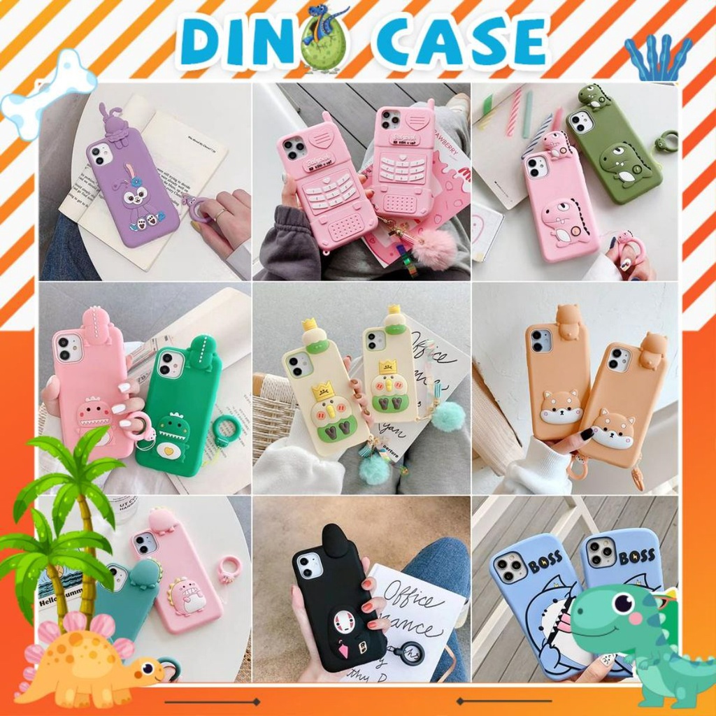 Ốp lưng iphone thú leo khủng long kèm móc đeo 6/6plus/7plus/8plus/x/xs max/11/11 promax/12/12promax link 1