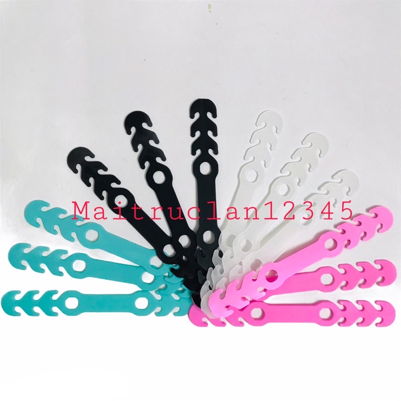 Thanh nhựa dẻo đeo dây khẩu trang chống đau tai 2 màu trắng và đen