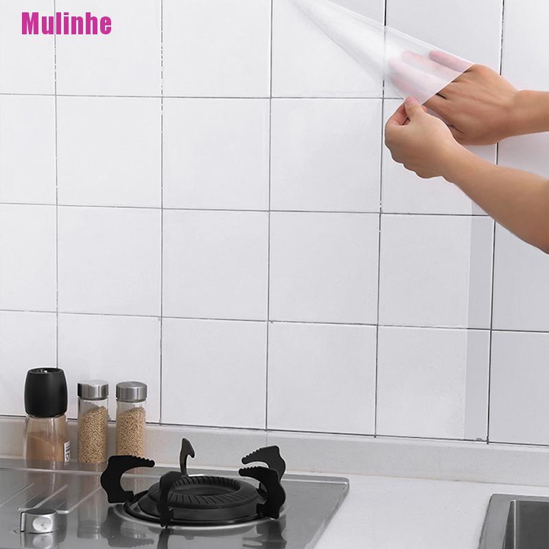 Miếng Dán Tường Trong Suốt Chống Dầu Chịu Nhiệt Kích Thước 60cm * 3m Tiện Dụng Cho Nhà Bếp