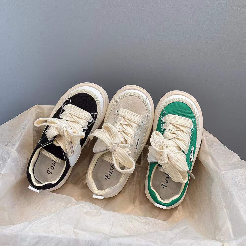 Giày Sneaker Đế Mềm Quai Dán Thoải Mái Phong Cách Hàn Quốc Cho Bé