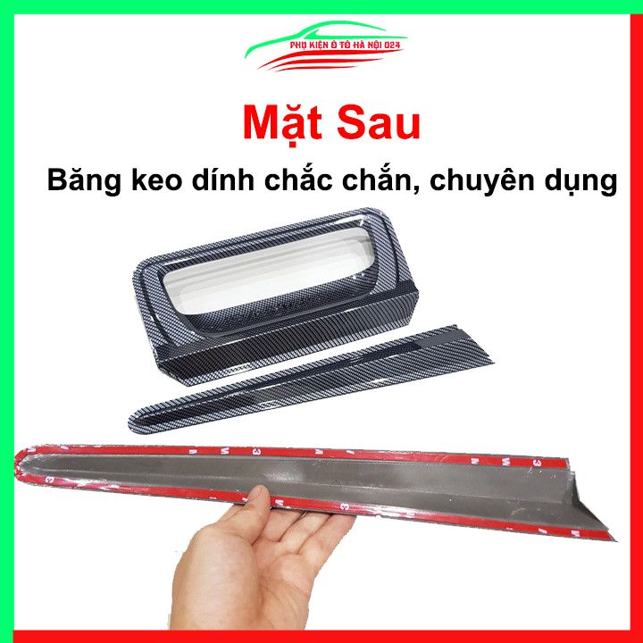 Ốp tay mở cốp Ranger 2015-2021 vân Cacbon trang trí xe chống va đập hiệu quả