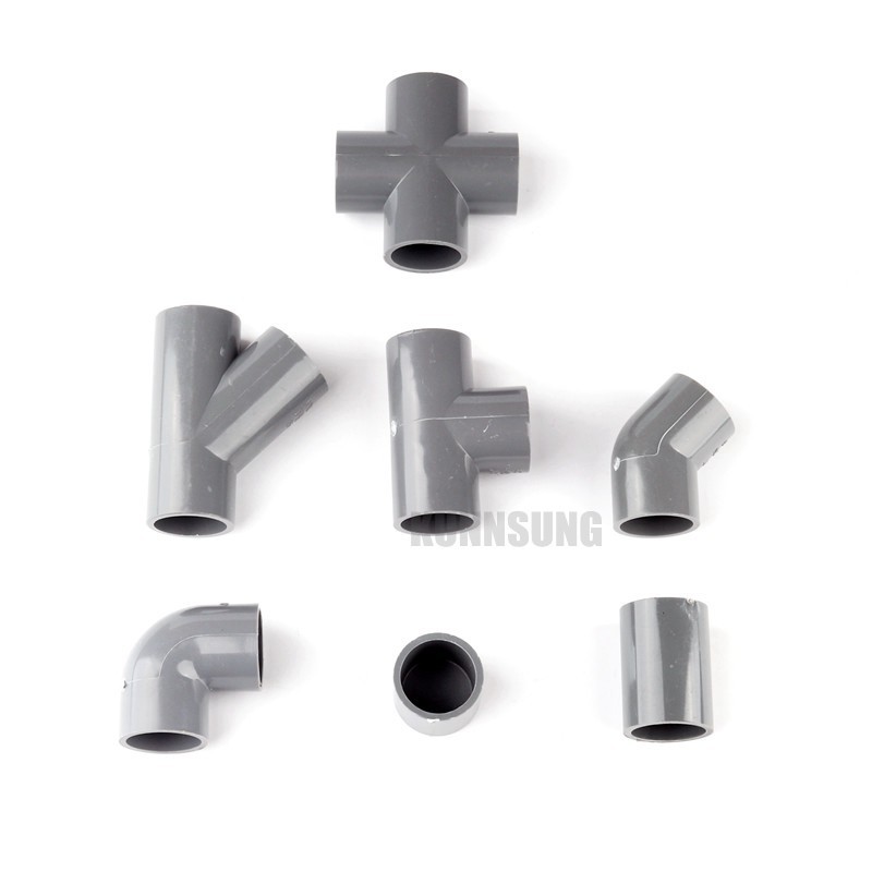 Bộ 6 cái khớp ghép nối ống nước PVC hình chữ T 25mm 3 màu cho bể cá nguồn nước
