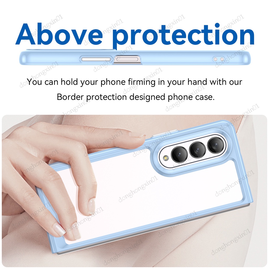 Ốp Điện Thoại Acrylic Cứng Trong Suốt Chống Rơi Cho Samsung Galaxy Z Fold4 5G Z Fold4