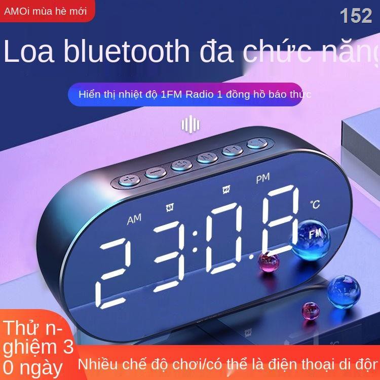 VAmoi K19 Đồng hồ báo thức Bluetooth không dây thông minh Âm thanh Thẻ loa siêu trầm dành cho sinh viên Loa nhỏ di động