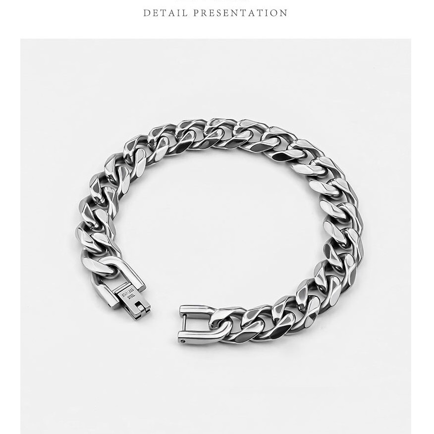 [Mã FAMAYFA giảm 10K đơn 50K] Vòng tay hợp kim xi titan Nam nữ, vòng đôi xích khóa cài bấm cá tính VTD11 | BigBuy360 - bigbuy360.vn