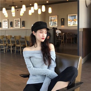 Áo len tăm trễ vai