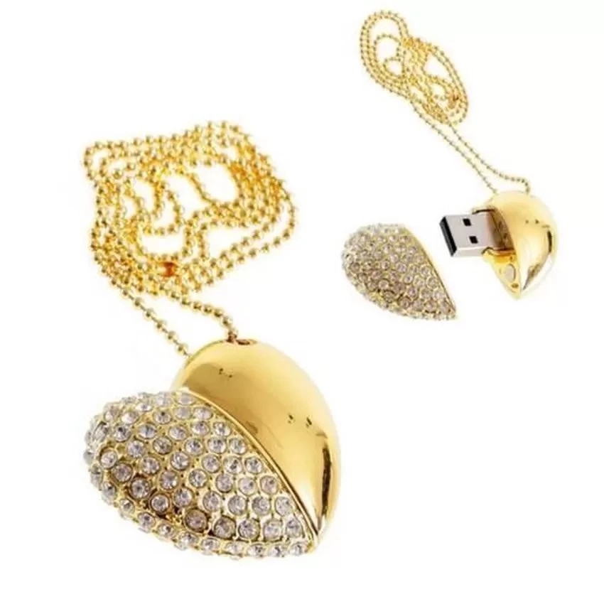 USB tốc độ cao 1tbgb hình trái tim pha lê sang trọng