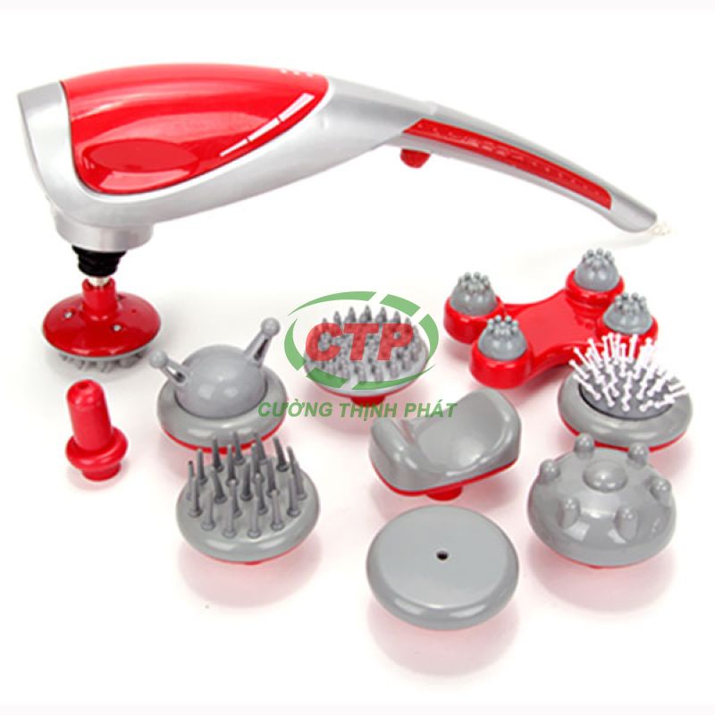 Máy Massage Cầm Tay, Máy Mát Xa Cầm Tay Lưng Cổ Vai Hồng Ngoại 10 Đầu KING MASSAGER