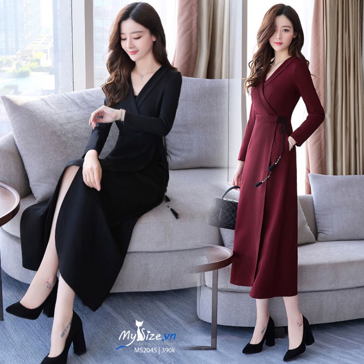 Đầm công sở dáng xòe sang trọng MS2045 - Mysize.vn