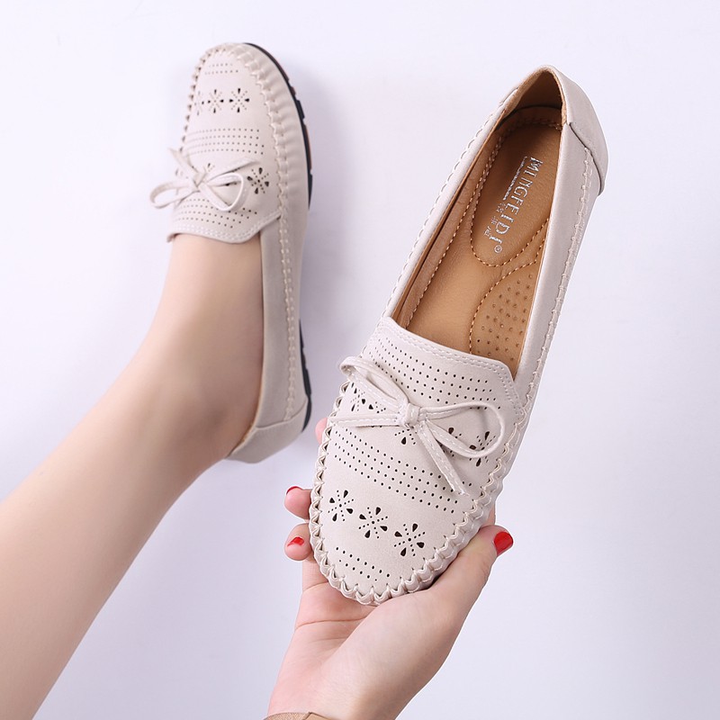 HÀNG CÓ SẴN (Size 40➡️42)_ Giày Lười Phối Nơ Siêu Mềm BIG SIZE | BigBuy360 - bigbuy360.vn