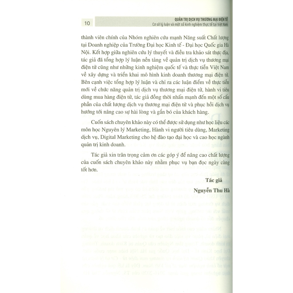 Sách - Quản Trị Dịch Vụ Thương Mại Điện Tử - Cơ Sở Lý Luận Và Một Số Kinh Nghiệm Thực Tế Tại Việt Nam