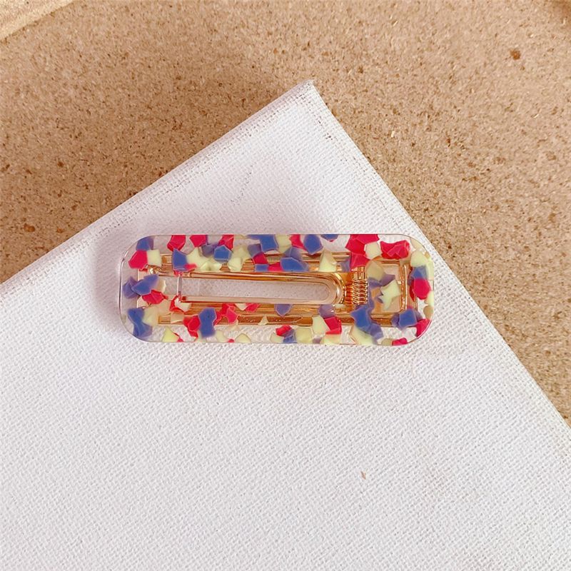 Kẹp Tóc Hình Chữ Nhật BB Acetic Acid Màu Sáng Ngọt Ngào Trong Suốt Kiểu Nhật Bản Cho Bạn Gái