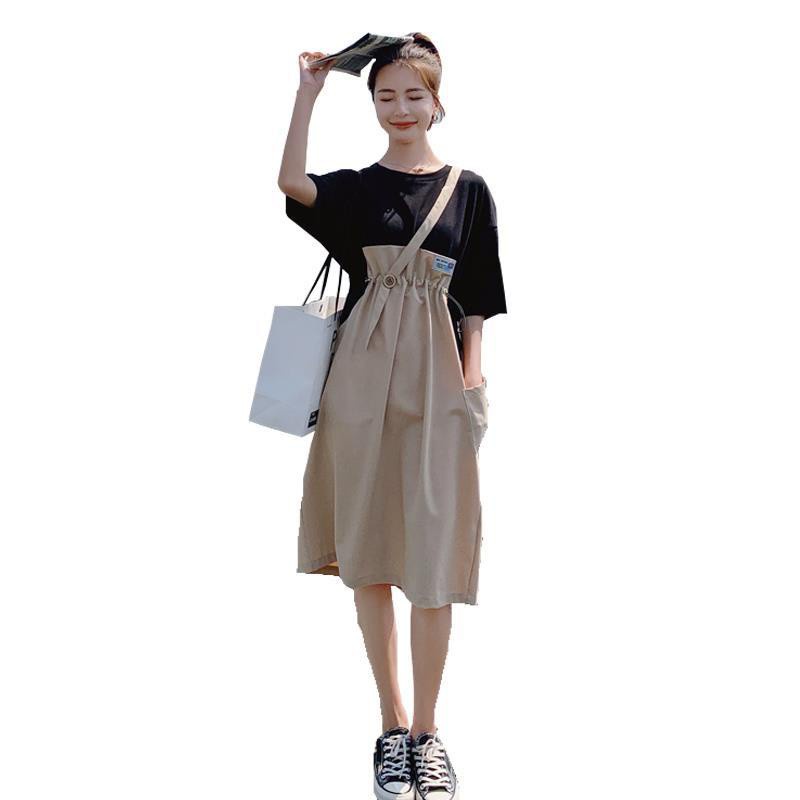 [LININ] Đầm Giả Hai Mảnh Dáng Ôm Hở Vai Eo Hẹp Phong Cách Hàn Quốc Thời Trang Cho Nữ