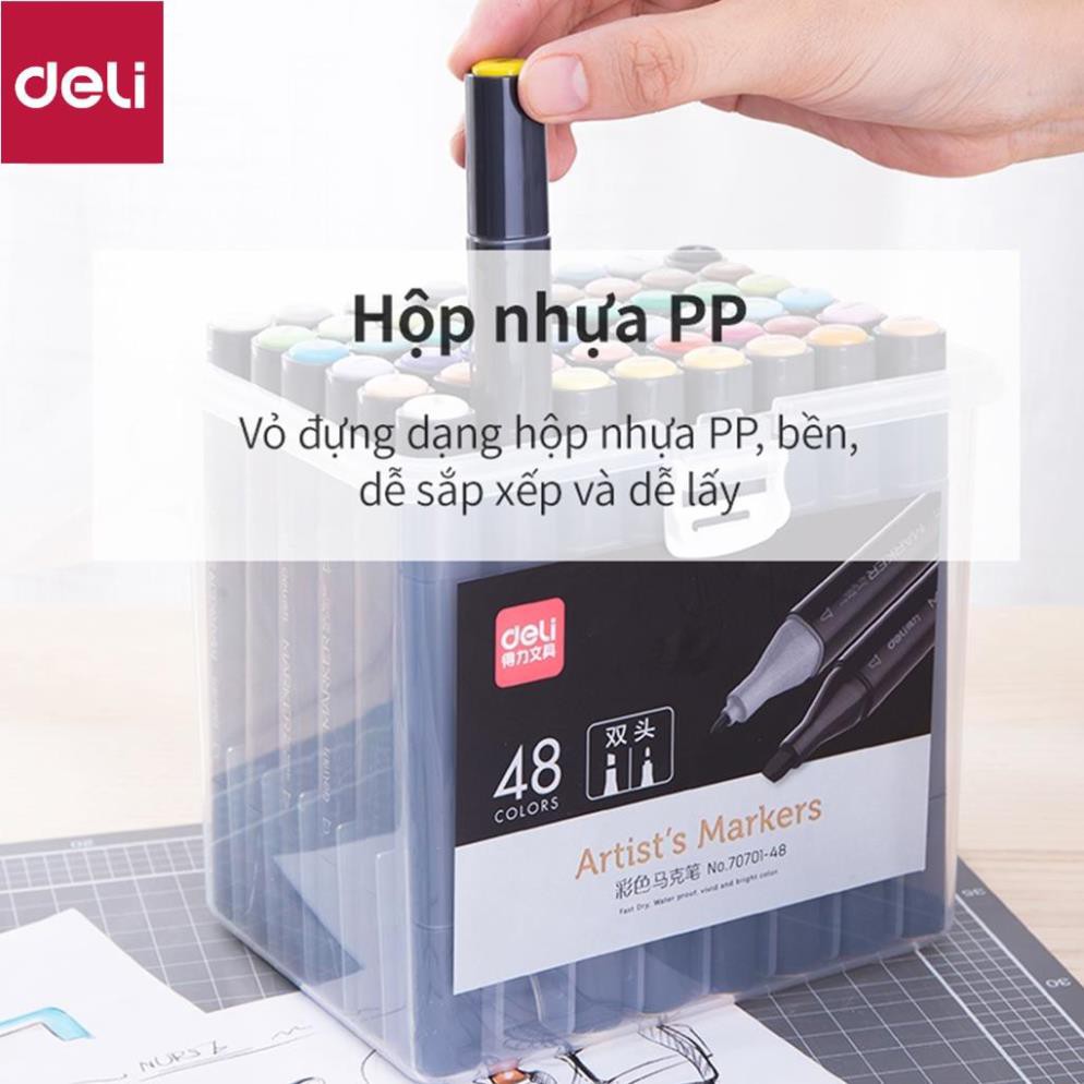 Bút màu marker hai đầu cao cấp Deli - 70701 [Deli]