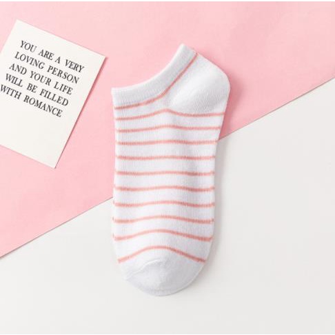 Vớ nữ cổ ngắn vintage chất liệu cotton siêu thoáng cho mùa hè mát mẻ OUYOU