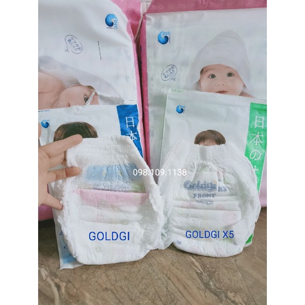 [HCM]Combo 2 miếng dùng thử bỉm Goldgi+, Goldgi X5 mẫu mới 2021 dán/quần đủ size NB/S/M/L/XL/XXL