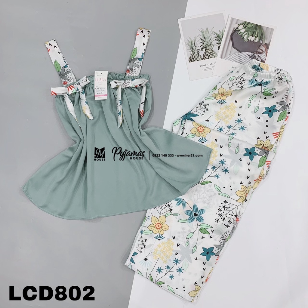 Bộ Đồ Ngủ - Đồ Mặc Nhà Satin Hai Dây Quần Dài - Luala Pyjamas
