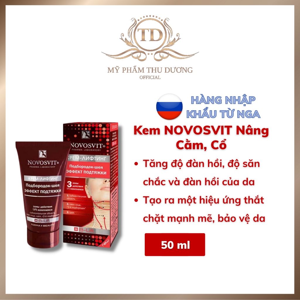 Kem Nâng Cơ Novosvit Nga Chống Chảy Xệ, Loại Bỏ Vùng Mỡ Thừa Ở Cằm, Cổ - Thu Dương Official
