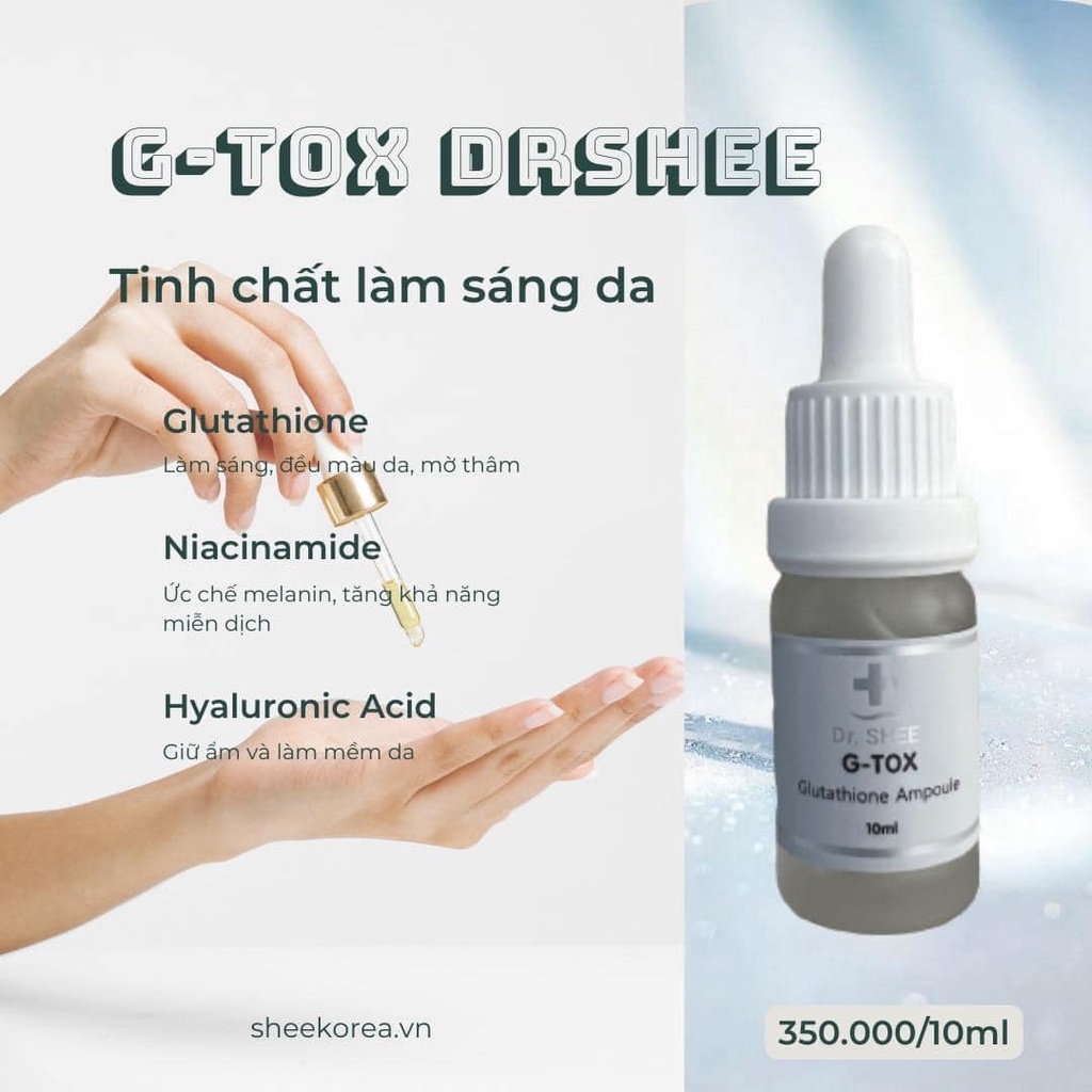 Tinh chất dưỡng trắng da GTOX DrShee, Tinh chất GTOX Dr.Shee
