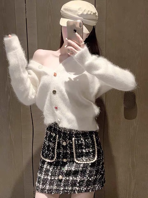 [Có sẵn] Chân váy dạ Tweed 2 túi trước siêu xinh (Kèm ảnh thật) | BigBuy360 - bigbuy360.vn