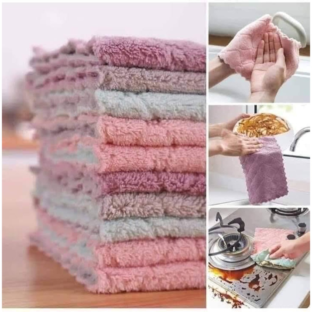 Khăn Lau 2 màu Đa Năng Siêu Thấm Nước