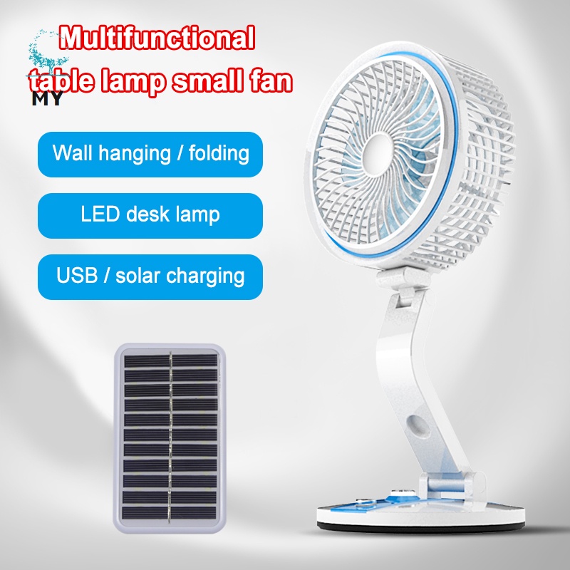Quạt sạc mini để bàn sử dụng pin năng lượng mặt trời (có bán lẻ tấm pin mặt trời)