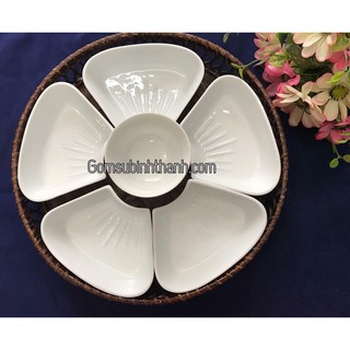 KHAY LẨU KEM - GỐM SỨ BÁT TRÀNG