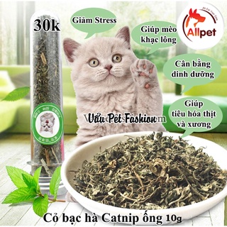 Cỏ mèo Catnip 10g. Cỏ mèo khô. Ống cỏ mèo, cỏ mèo bạc hà, giúp mèo xả stress, loại bỏ búi lông, tiêu hóa tốt.