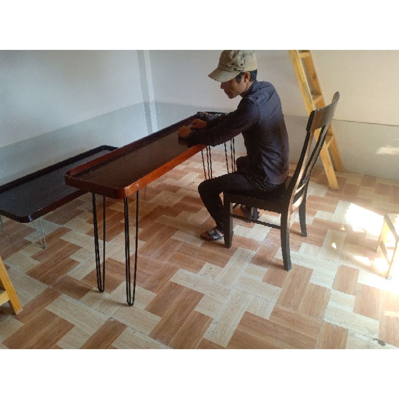 Mặt bàn gỗ chữ nhật có viền chống đổ 140cmx35cmx5cm