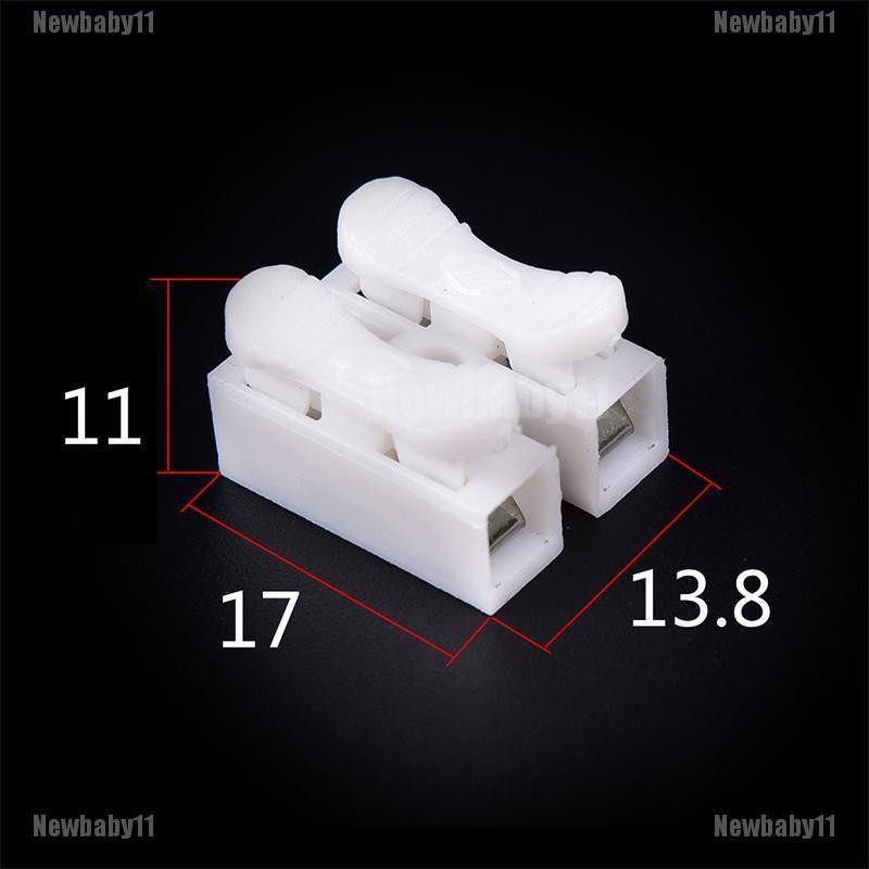 Set 30 Đầu Nối Dây Cáp Tự Khóa 2 Pin Màu Trắng Chuyên Dụng