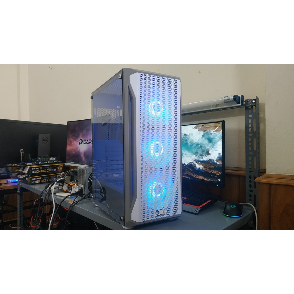 Vỏ Case Xigmatek Gaming X Arctic 3FX - New - Fom ATX - Sẵn 3 Fan ARGB - Chính hãng Mai Hoàng - BH kể cả vỡ kính