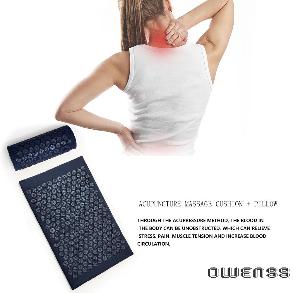 Acupuncture Massage Pillow Yoga Pad Acupoint Spike Relieve Stress Cushion