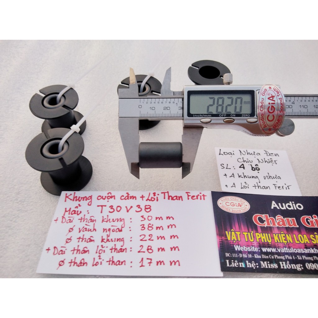 KHUNG CUỘN CẢM - LÕI NHỰA QUẤN CUỘN CẢM TRÒN 4 Bộ Audio Châu gia