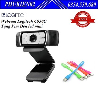 Webcam Logitech C930C/E full HD chính hãng Tặng kèm Đèn led mini cổng USB-siêu sáng