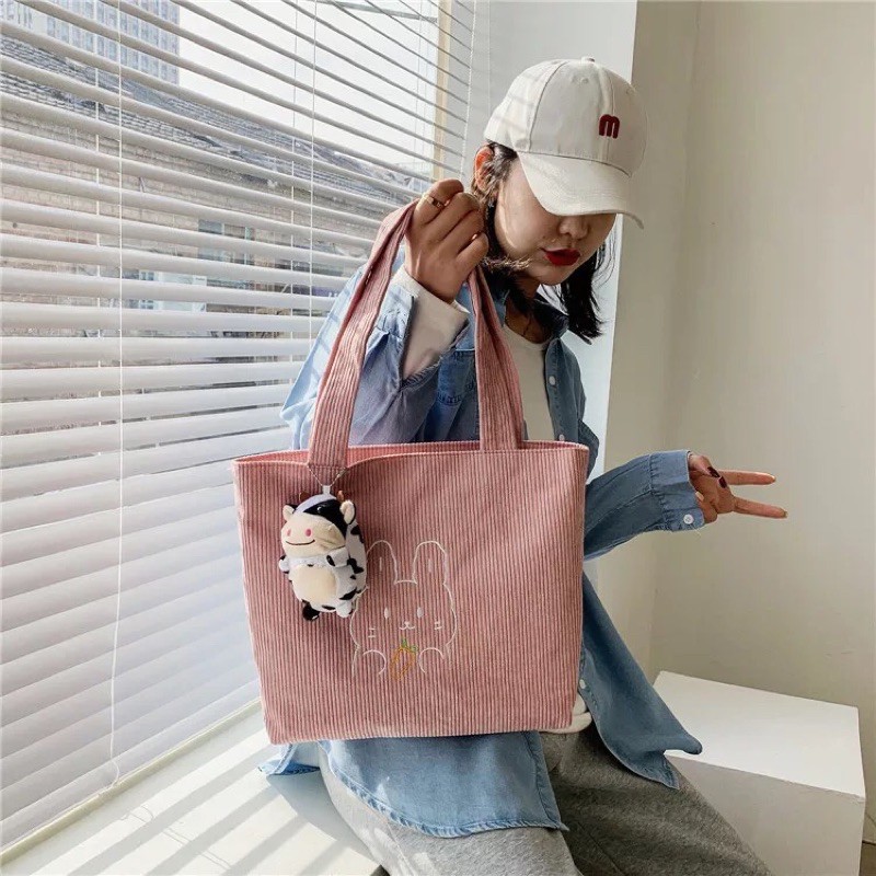 Túi tote cỡ lớn hình thỏ dễ thương