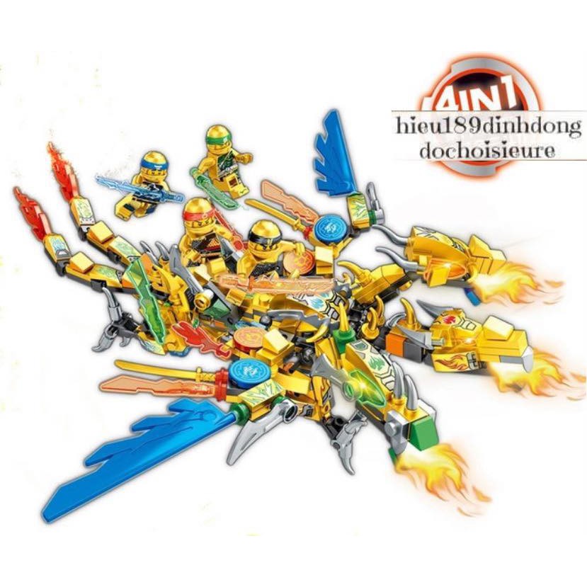 Lắp ráp xếp hình Ninjago 68088 : rồng 3 đầu của các ninja