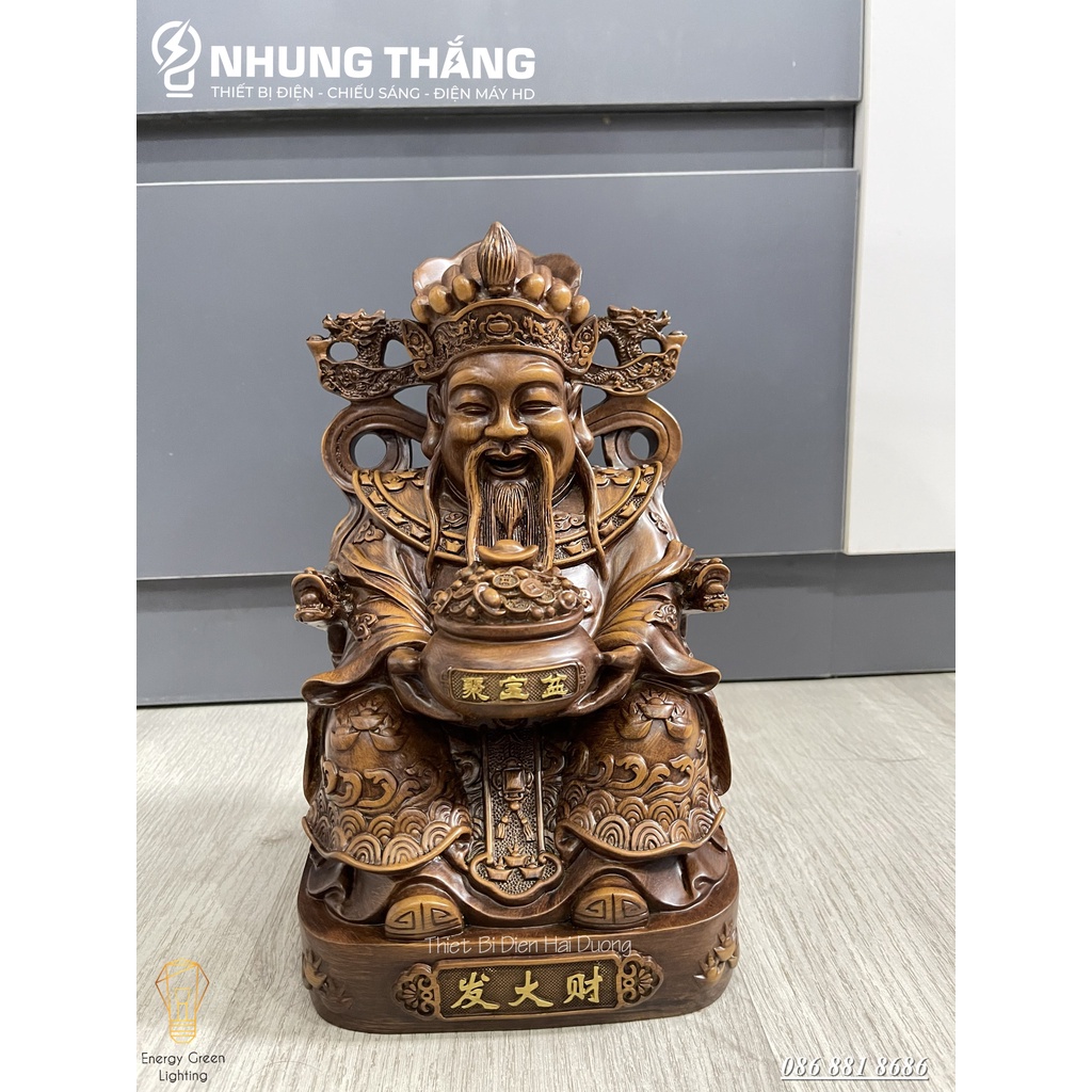 Tượng Ông Thần Tài Size 29cm - Biểu Tượng Tăng Cường Về T iền Bạc , Công Danh Và Tài Lộc - Bảo Hành 12 Tháng