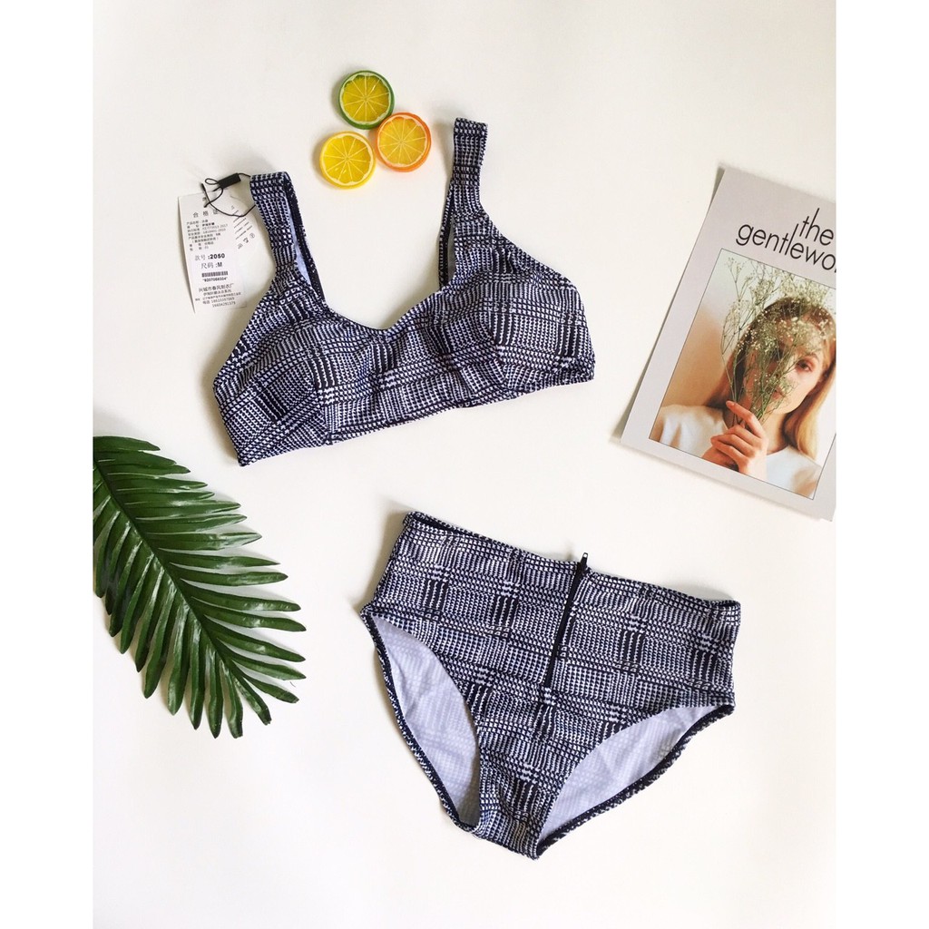 Bikini thổ cẩm tông xám