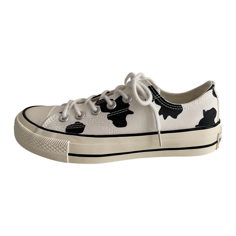 Giày Thể Thao Canvas Thoáng Khí Họa Tiết Dễ Thương Cho Nữ