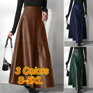 ZANZEA Chân Váy Maxi Form Rộng Xẻ Tà Thời Trang Dành Cho Nữ